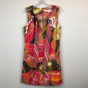 Trina Turk Tie & Print Linen Dress